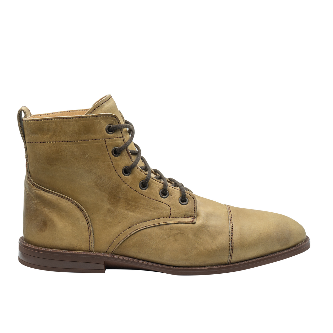 ARES Derby Boot, Natural Pull-Up (Outlet)